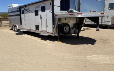 Photo of a 2022 Lokata Charger Edition Stockback 6 Horse Trailer With L Lakota Iving Quarters for sale