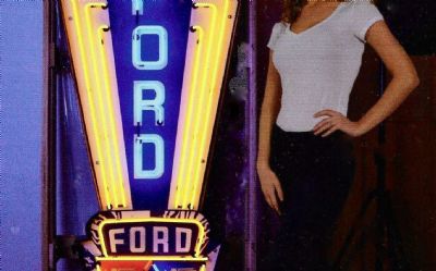 Photo of a Ford Jubilee Neon Sign IN Metal Can for sale