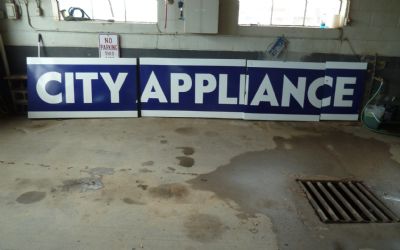 Photo of a City Appliance Sign for sale