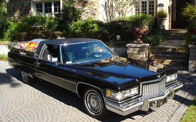 Photo of a 1975 Cadillac MC Clain 'coupe DE Fleur' Casket-Flower Car Hearse for sale