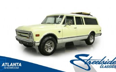 Photo of a 1968 Chevrolet Suburban C20 1968 Chevrolet Suburban C20 With Teardrop Camper for sale