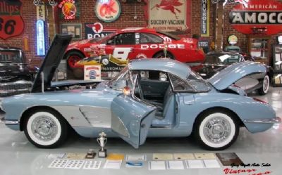 Photo of a 1958 Chevrolet Corvette Silver Blue Fuelie 4 Speed Top Flight Aaca for sale