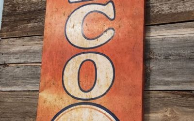 Photo of a Vintage Delco Batteries Sign for sale