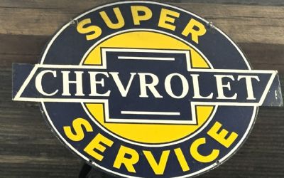 Photo of a Vintage Chevrolet Service Sign for sale