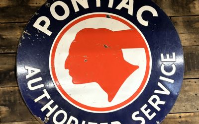 Photo of a Vintage Pontiac Service Sign for sale