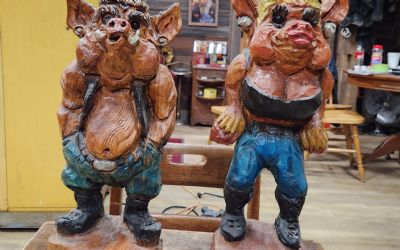 Photo of a Harley Hogs Wooden Sculptures for sale